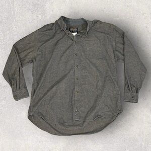 Vintage John Rich and Bros. Woolrich Gray Flannel Long Sleeve Cotton Shirt 2XL
